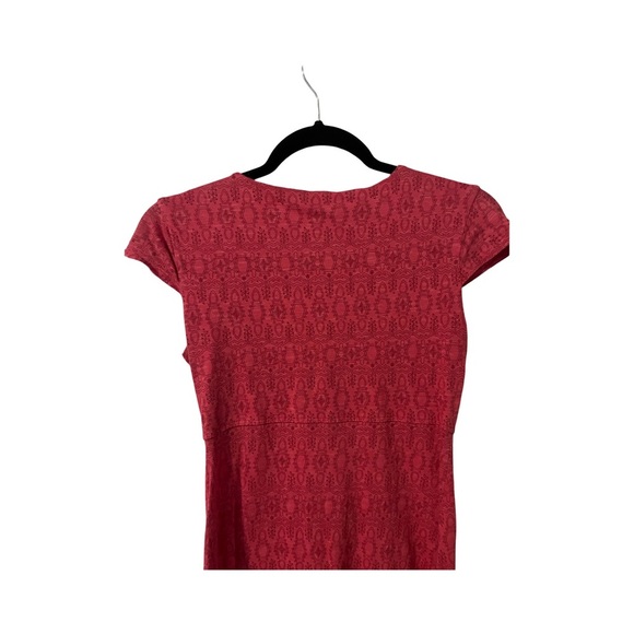 Toad & Co Organic Cotton V Neck Midi Length Short Sleeve Soft Dress Size X-Small - Picture 6 of 8